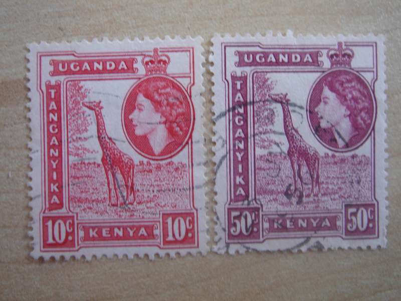 1954 Kenya, Uganda, Tanganyika SG168,173 used, stamped