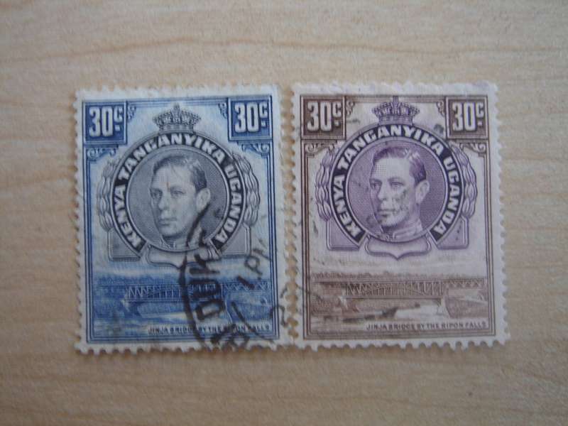 1938 Kenya, Uganda, Tanganyika SG141b,142 used, stamped