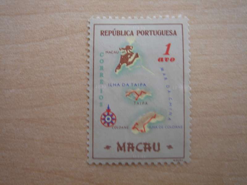 1956 Macau - Map 1 A SG470 mint, hinged