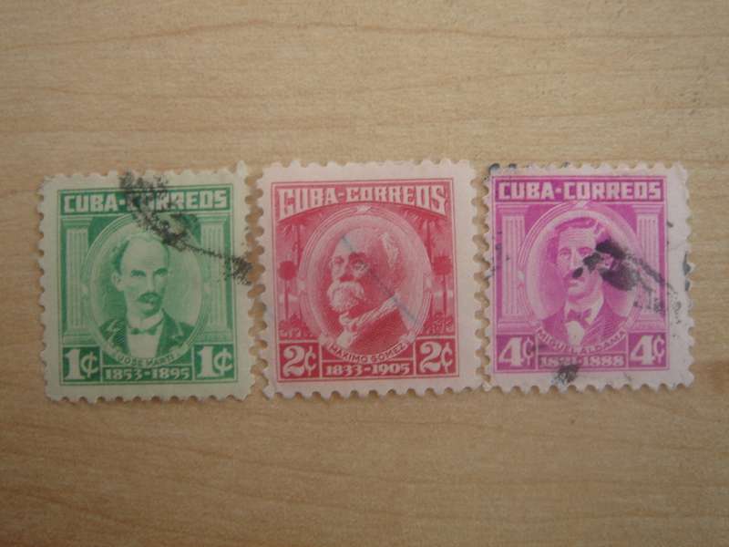 1954 Cuba - Portraits - SG686-687,689 used, stamped