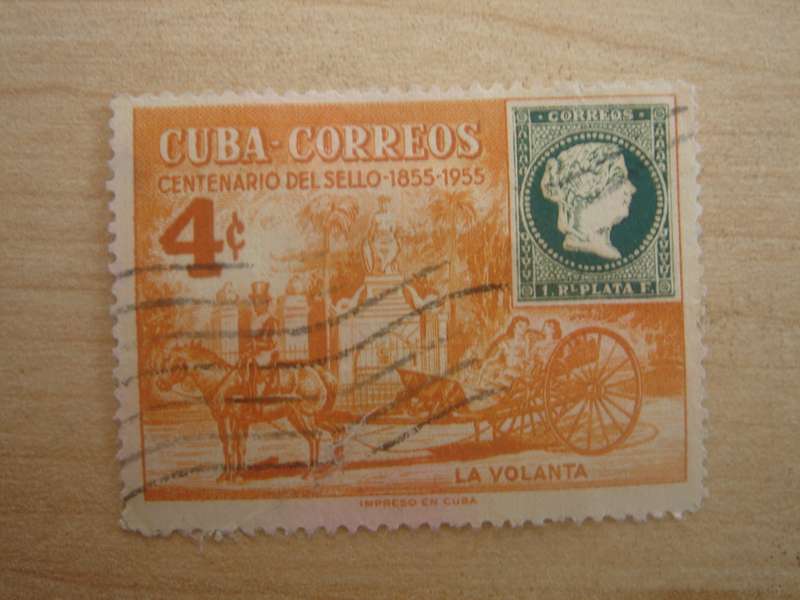1955 Cuba - La Volanta SG727 4c used, stamped
