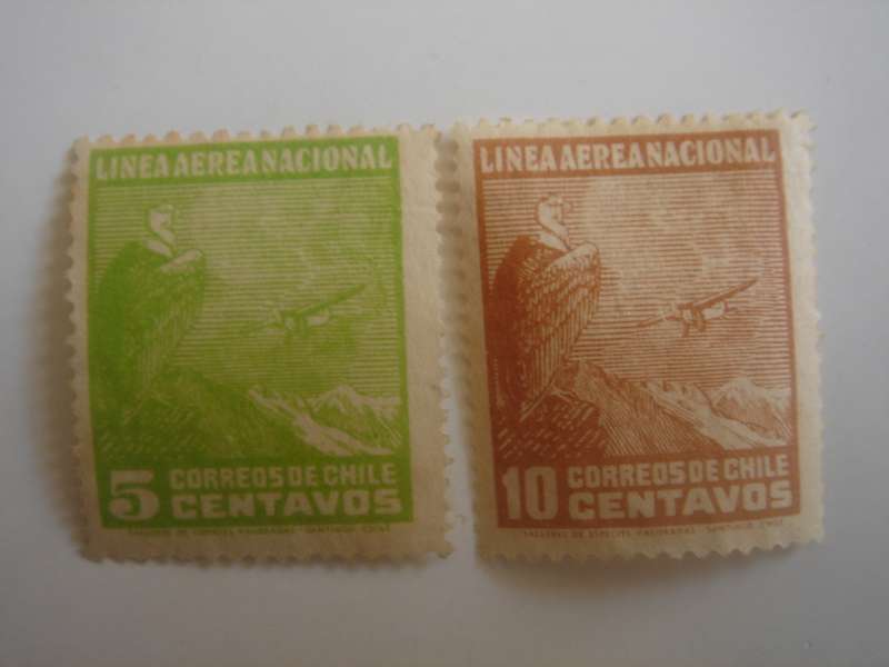 1931 Chile - Air SG223-224 - 5,10 CTS mint, hinged