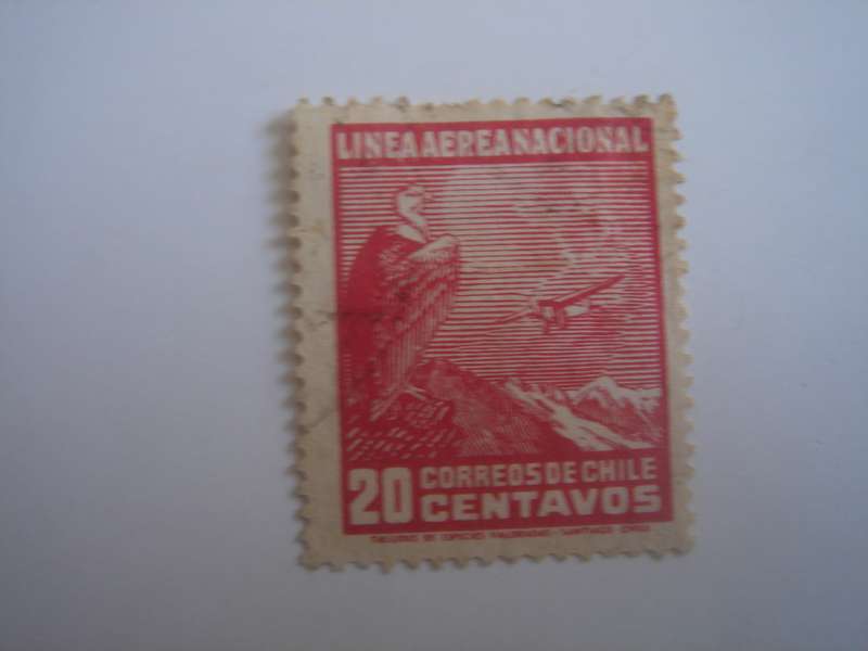 1931 Chile - Air SG225 - 20 CTS used, stamped