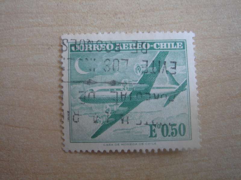 1960 Chile - Air SG518 - E 0.50 used, stamped