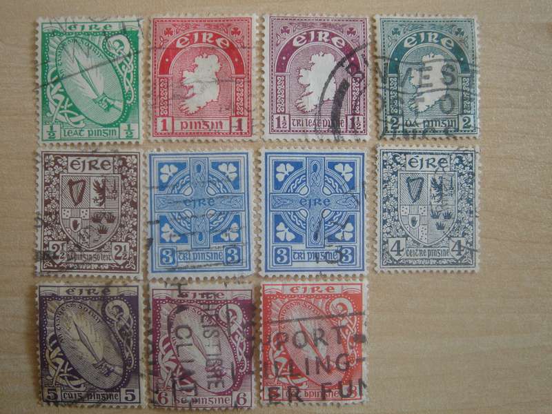 1922 Ireland - SG71,112-119a,227 - used, stamped