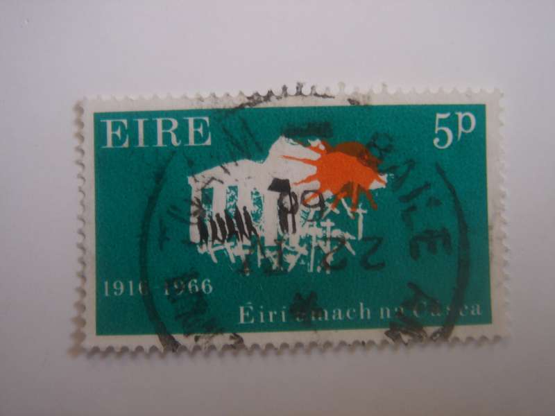 1966 Ireland - Marching to Freedom SG216 - used, stamped
