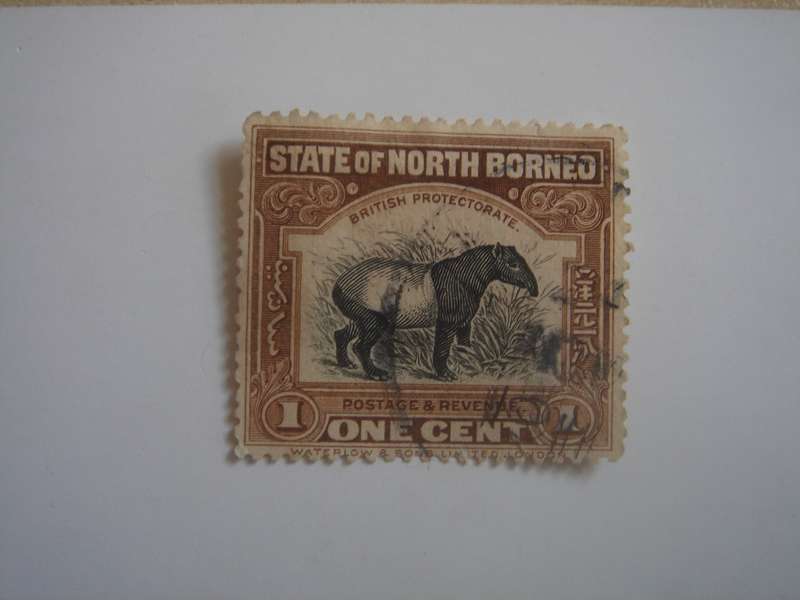 1909 North Borneo - Tapir SG159 - used, stamped