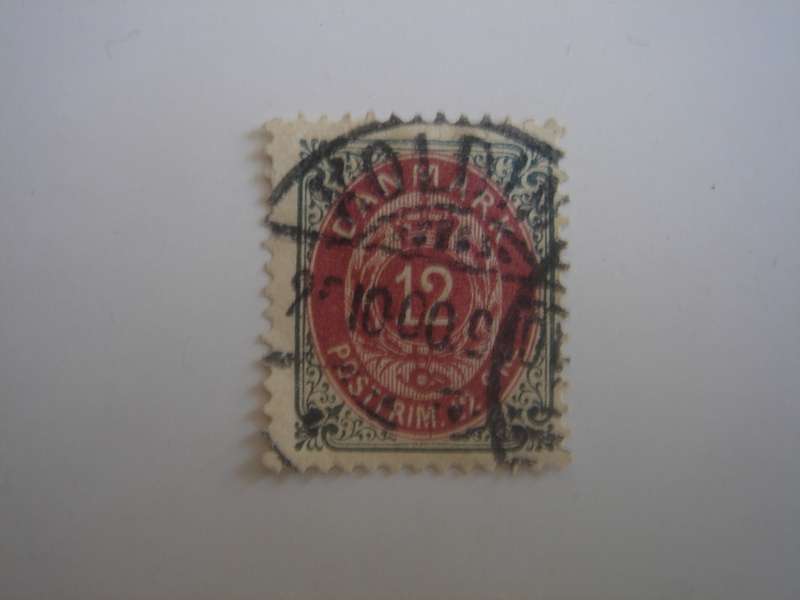 1875 Denmark Numerals SG83 used, stamped