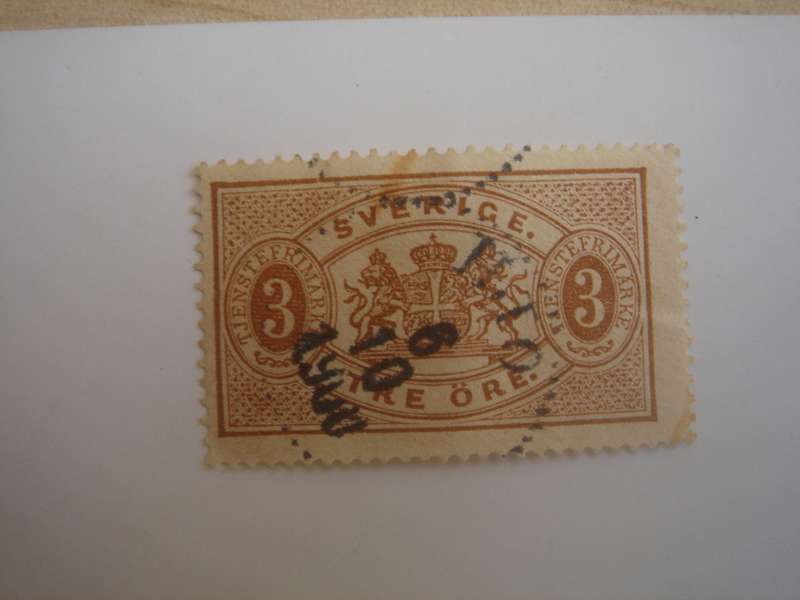 1874 Sweden Official Stamp SG O 28 used, stamped