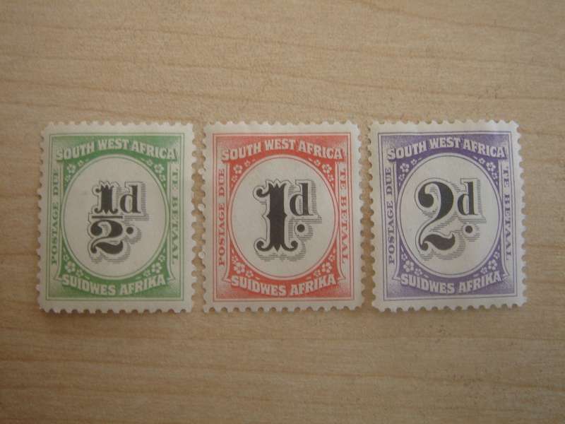 1931 SWA Postage Due Stamps SG47-49 mint, hinged