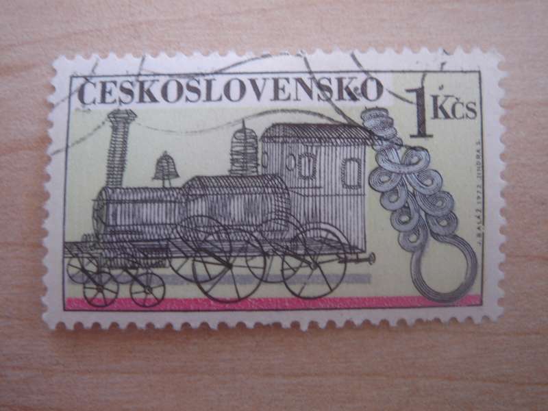 1972 Czechoslovakia - Locomotive SG2051 used, stamped
