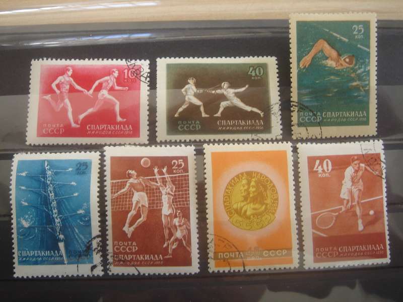 1956 USSR - Spartacist Games SG1981-1984,1987,1990-1991 mint, hinged, stamped