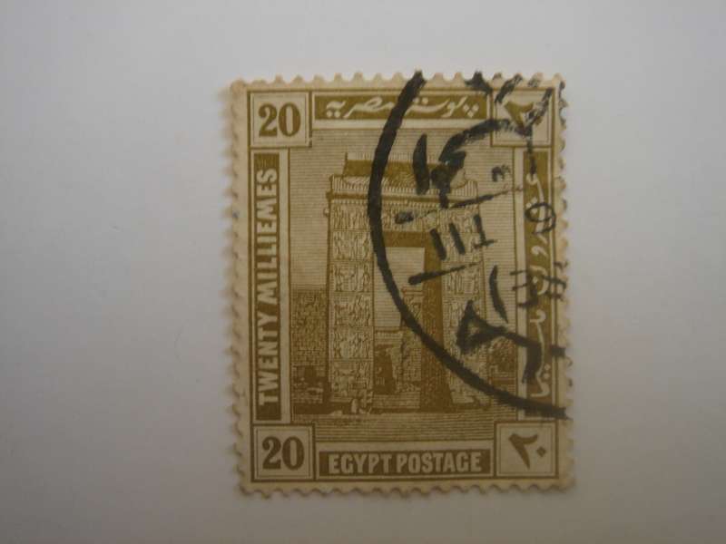 1914 Egypt - Pylon of Karnak SG79 used, stamped