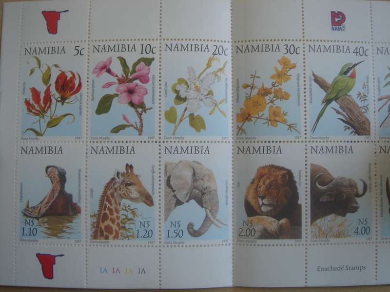 1997 Namibia - Stamp Booklet No. 6 with 18 values MNH