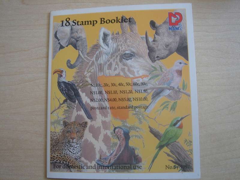 1997 Namibia - Stamp Booklet No. 6 with 18 values MNH