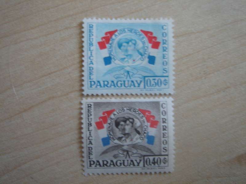 1957 Paraguay - Man & Woman SG792-793 mint, hinged