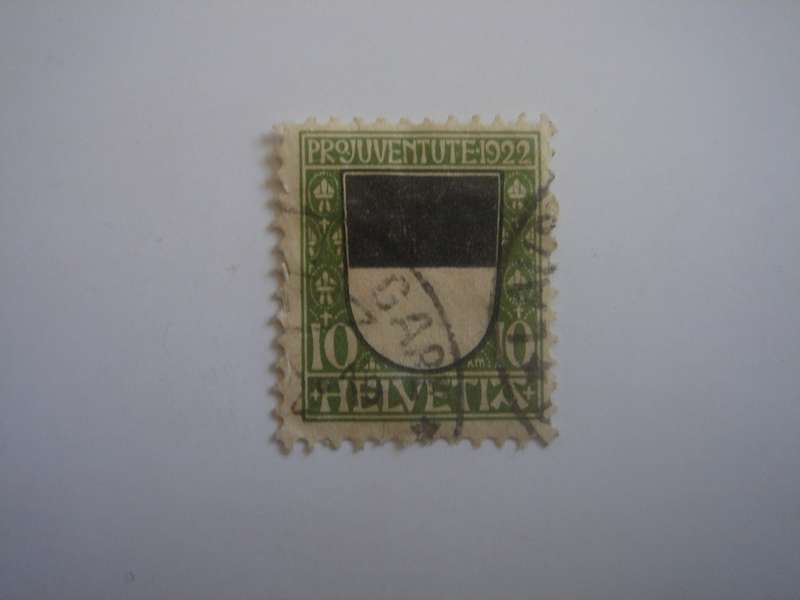 1922 Helvetia - Pro Juventute SG J21 used, stamped