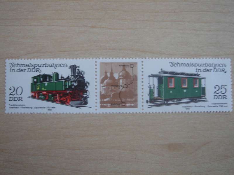 1980 DDR Railways Strip of 3 MiNr 2562/Zf/2564 MNH