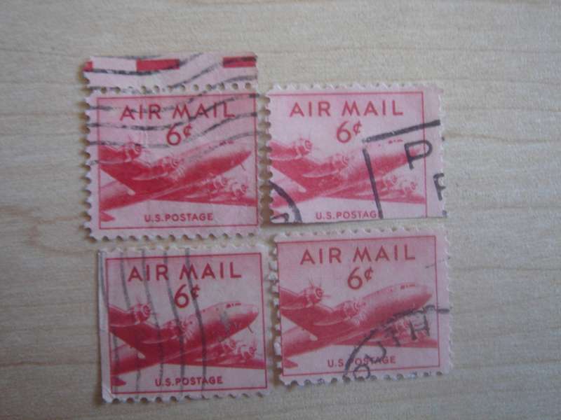 1947 USA Airmail 4x SG A944 used, stamped