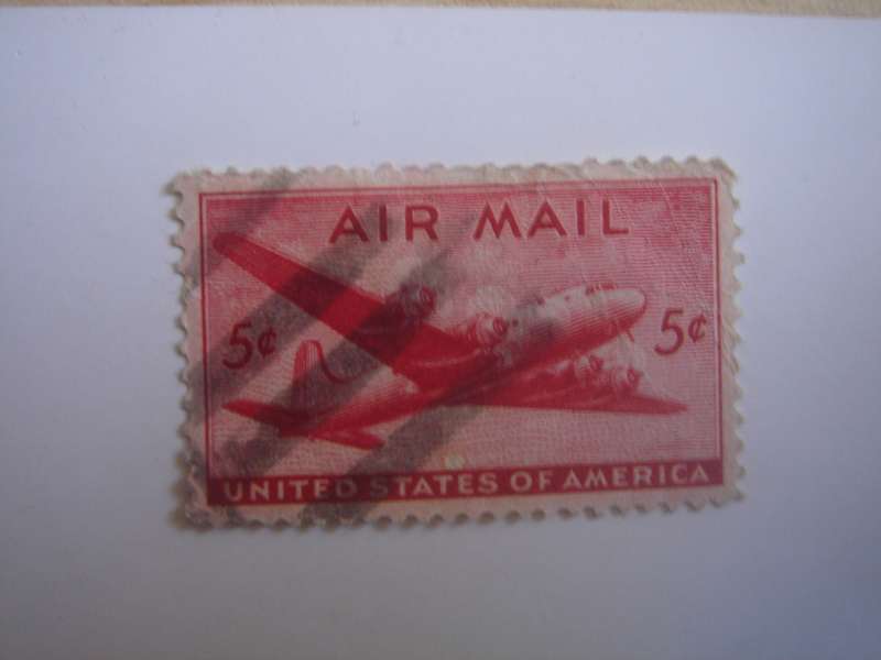 1946 USA Airmail SGA941 used, stamped