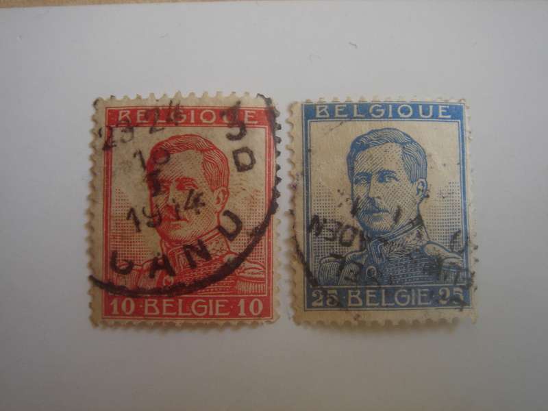 1912 Belgium - King Albert I SG144,150 used, stamped