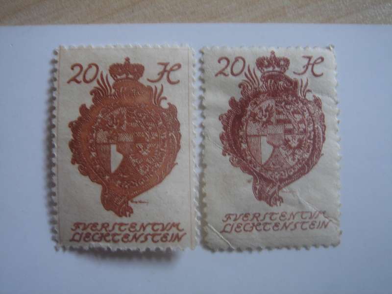 1920 Liechtenstein - Coat of Arms perf. 2x SG31 mint, hinged