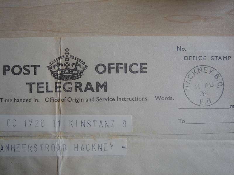 1936 England - Post Office Telegram - postal item used, stamped in Hackney