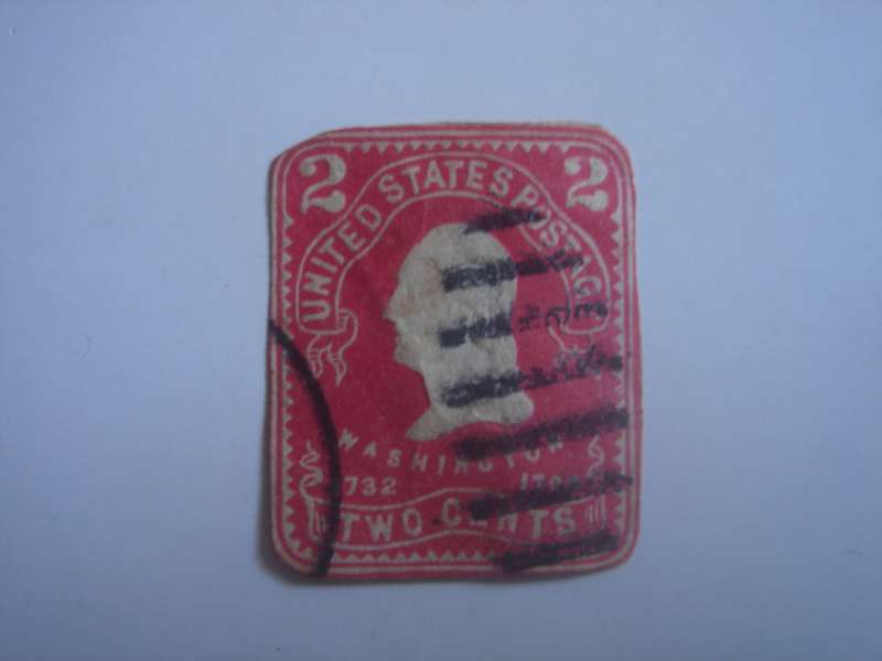 1903 USA - George Washington 2 C stamped, cut from embossed envelope