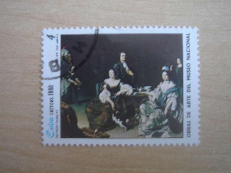 1980 Cuba - Family Reunion Painting 4 C used, stamped