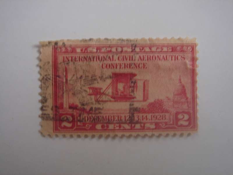 1928 USA - Wright Bros. SG652 used, stamped