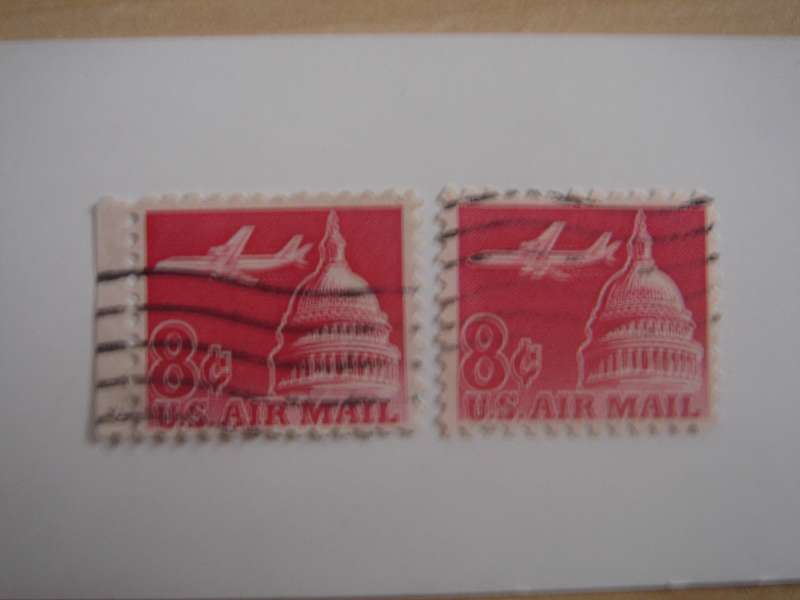 1962 USA - Airmail 2 x SG A1211 used, stamped