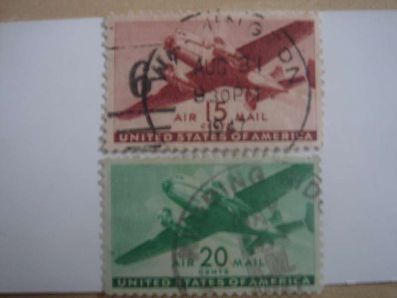 1941 USA - Airmail SG A904-905 used, stamped