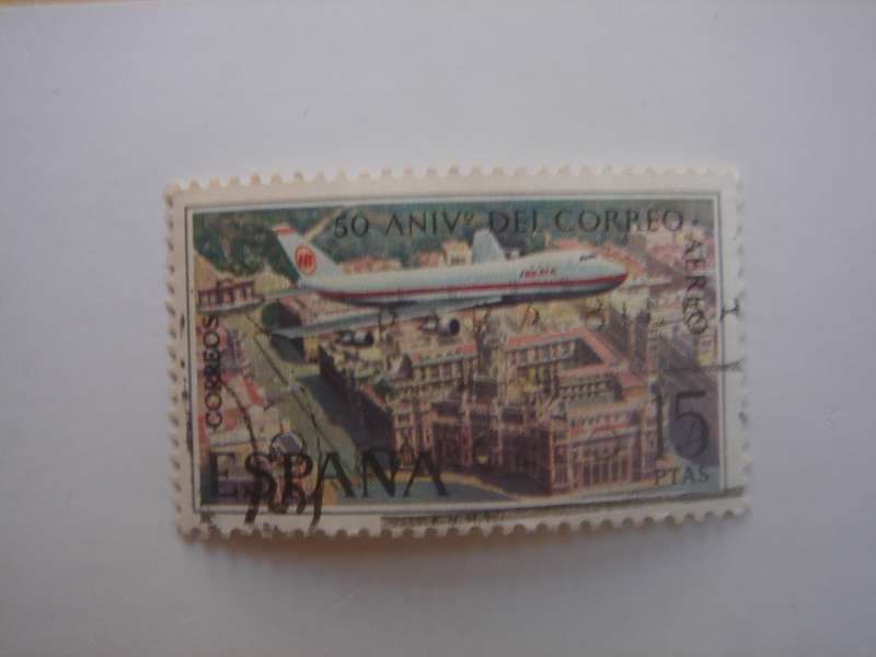 1971 Espana - Aviation '747' over Madrid SG2118 used, stamped