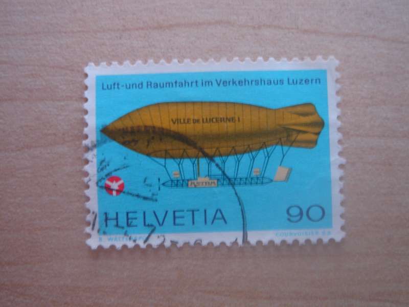 1975 HELVETIA - Zeppelin 90 used, stamped