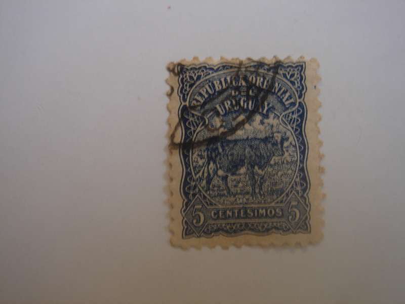 1904 Uruguay - Cattle 5 c SG254 used, stamped