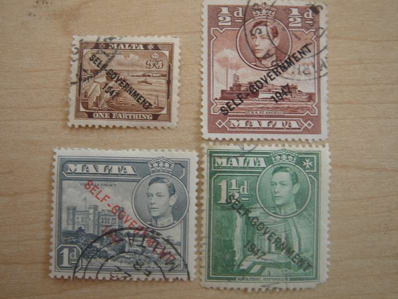 1948 Malta - King George VI - SG234,235,236-237a used, stamped