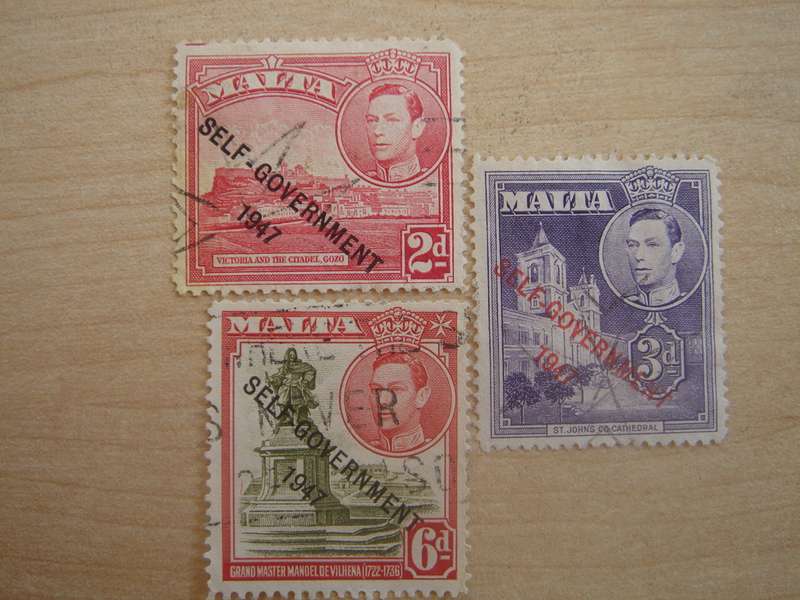 1948 Malta - King George VI - SG238,240a,242 used, stamped