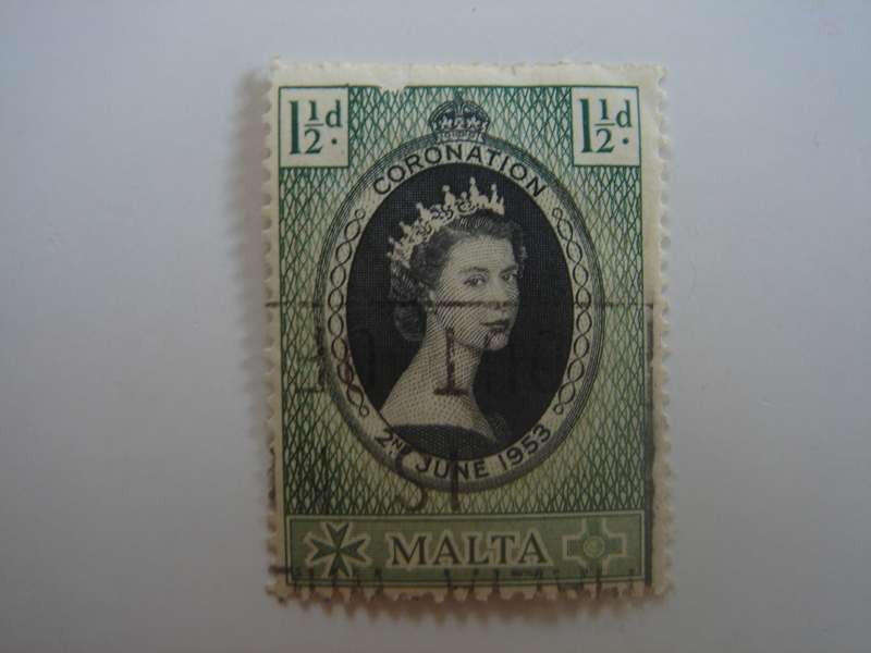 1953 Malta - QE II Coronation SG261 used, stamped