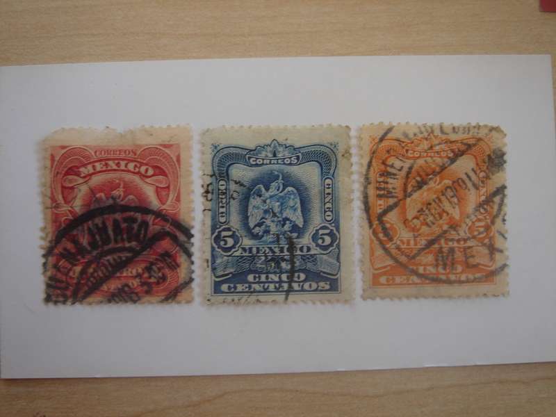 1899 Mexico - Coat of Arms SG269,278-279 used, stamped