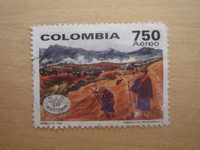 1995 Colombia Aereo - FAO Anniversary MiNr 1983 used, stamped