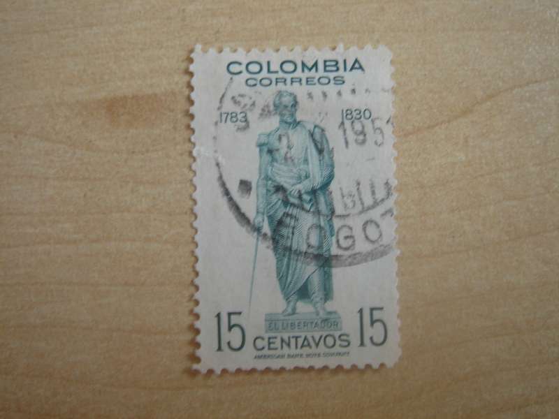 1948 Colombia - Simon Bolivar SG690 used, stamped