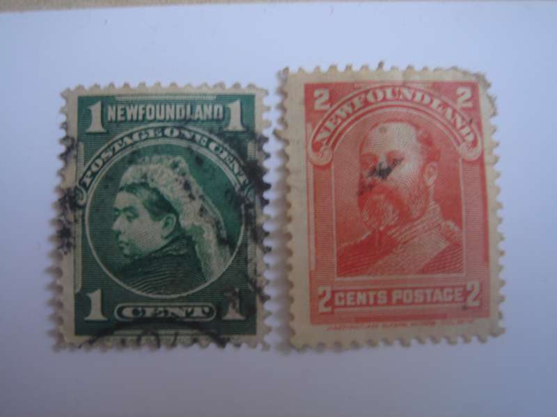 1897 Newfoundland - Royal Portraits - SG85a,87 used