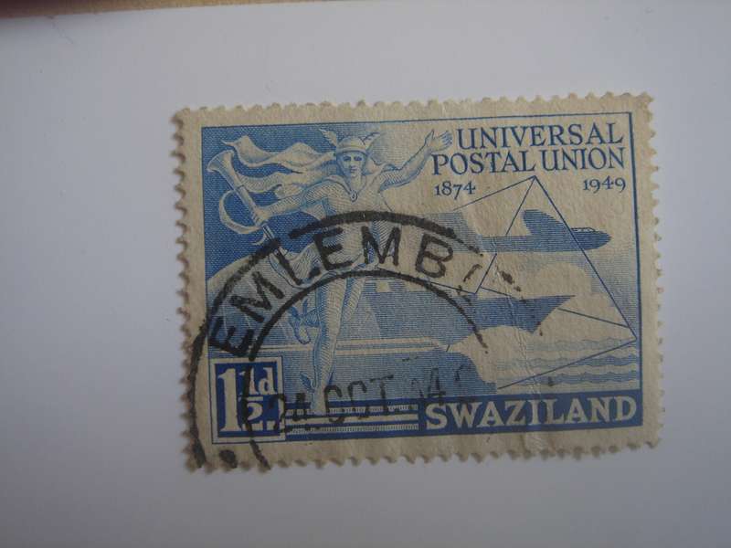 1949 Swaziland - UPU 75th Anniversary SG48 used, stamped