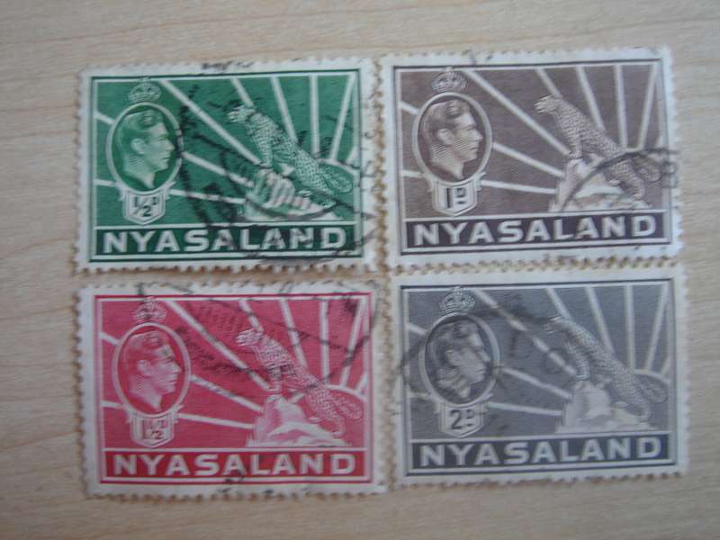 1934 Nyasaland - King George V - SG114-117 used, stamped