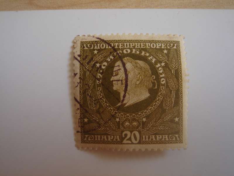 1910 Montenegro - Nicholas I & Queen Milena SG146 used, stamped