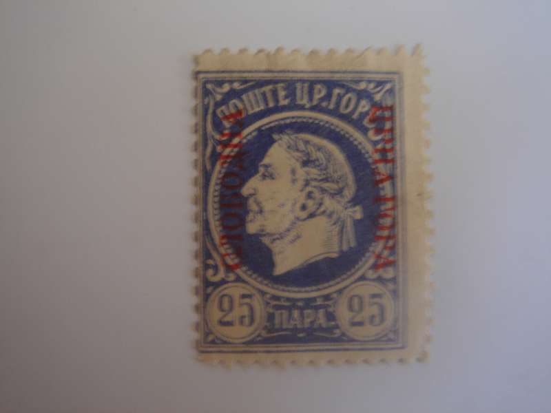 1921 Montenegro - Government in Exile - 25 p mint, hinged