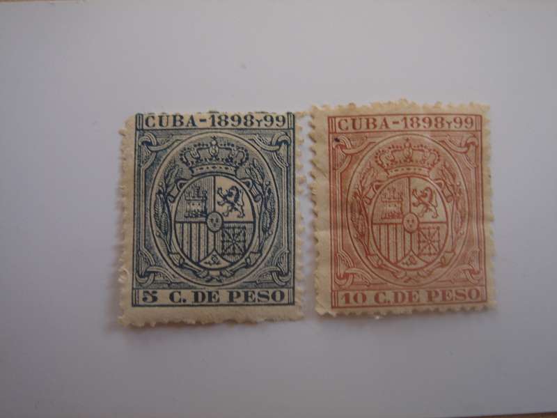 1898 Cuba - Timbre Movil Especial - 5 + 10 Peso unused, hinged