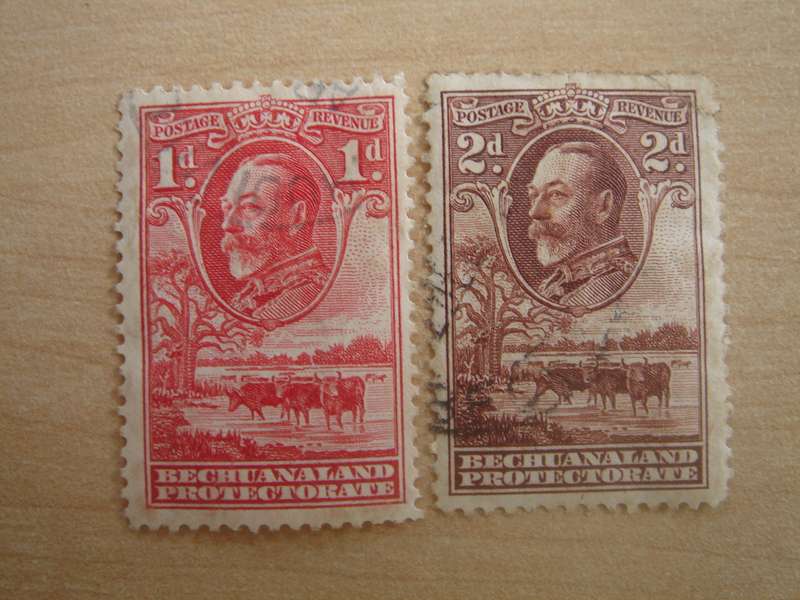 1932 Bechuanaland Protectorate - SG100-101 used, stamped