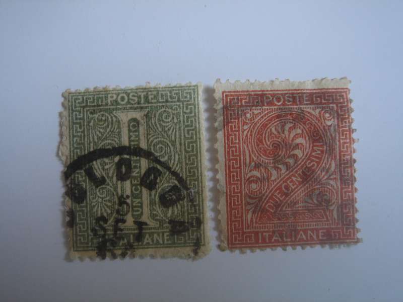 1863 Italia - Numerals SG 8, 9a used, stamped