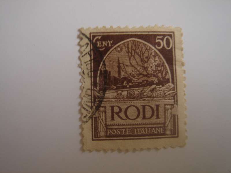 1929 Rodi (Rhodes) - Knight's Tomb 50c used, stamped